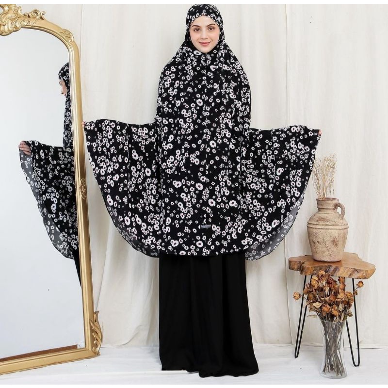 Mukena Jet Black  by comfortable hijab