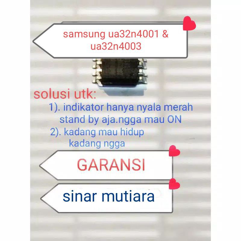 IC EPROM TV LED,ic eprom tv led samsung type ua32n4001ak ua32n4003ak