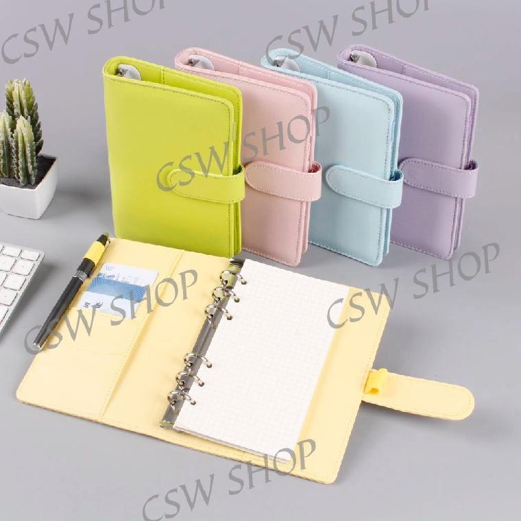 

Proses Cepat / YnB Macaron PU Leather Notebook Binder A5 Album Binder 6 Lubang /Produk@ada