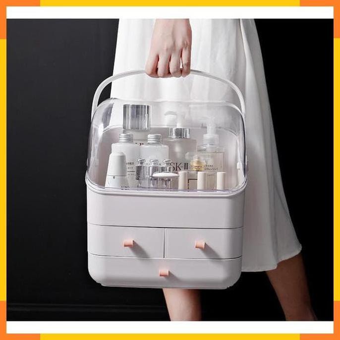 Makeup Portable Cosmetic Box Rak  Kosmetik  Tempat  