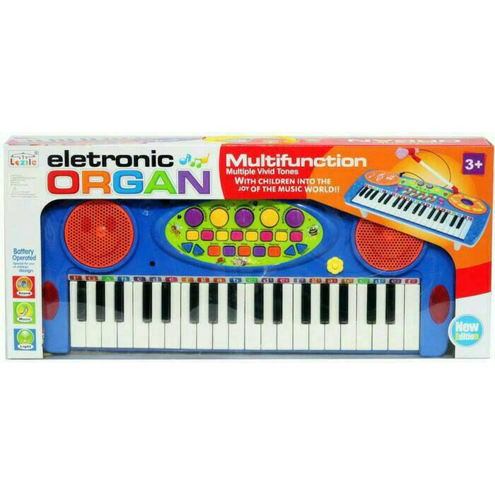 Electronic Organ Mainan / Piano Anak / Keyboard + Mic Dan Tiang Mic Terlaris