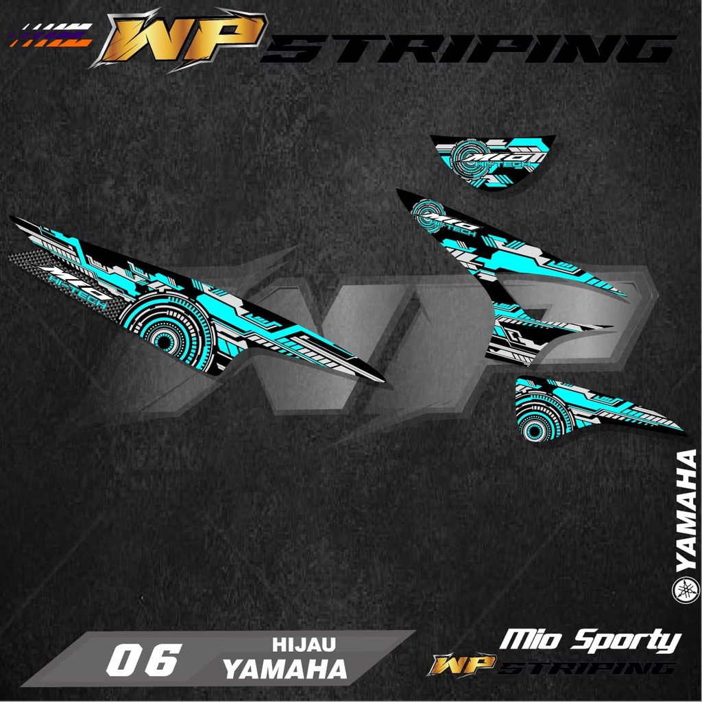 Stiker Striping MIO SPORTY / Sticker Variasi List Skotlet Motor Yamaha MIO SPORTY / 06