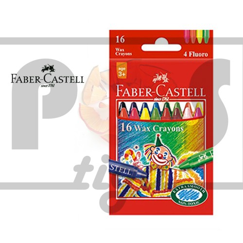 

WAX CRAYON FABER CASTELL REGULER 75mm 16