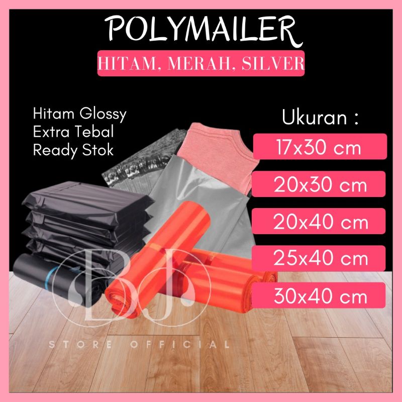 

Plastik Packing Polymailer Hitam Glossy Amplop Plastik Packing Online