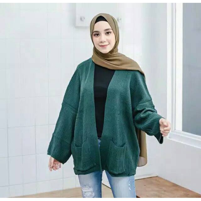 SHAKER CARDIGAN KNIT | DEANDRA OVERSIZE CARDIGAN RAJUT | KARDIGAN RAJUT MURAH | OUTER RAJUT MURAH