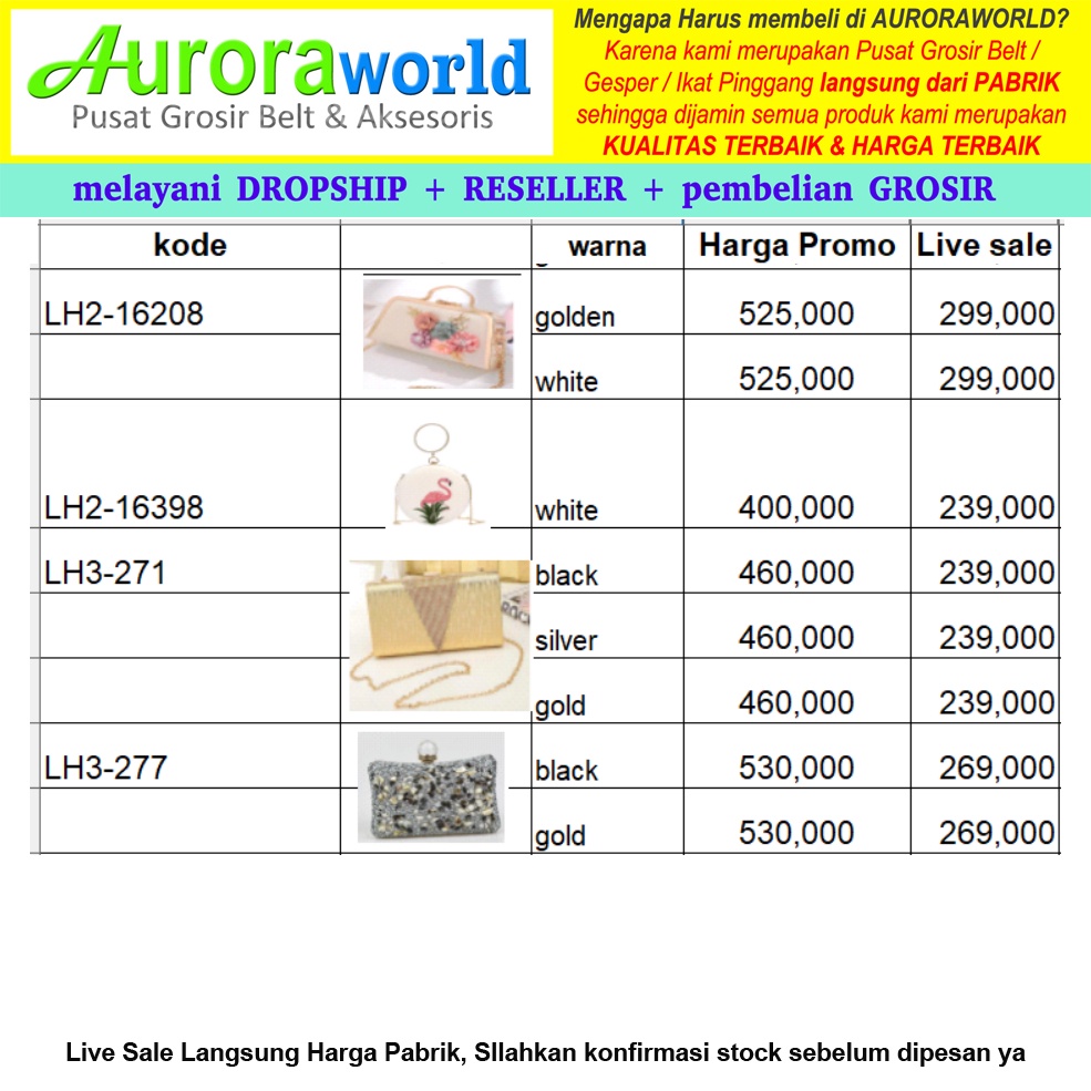 LIVE SALE AURORAWORLD BARANG BERKUALITAS HARGA TERJANGKAU SEMUA PASTI DISCOUNT, DIJAMIN PALING MURAH