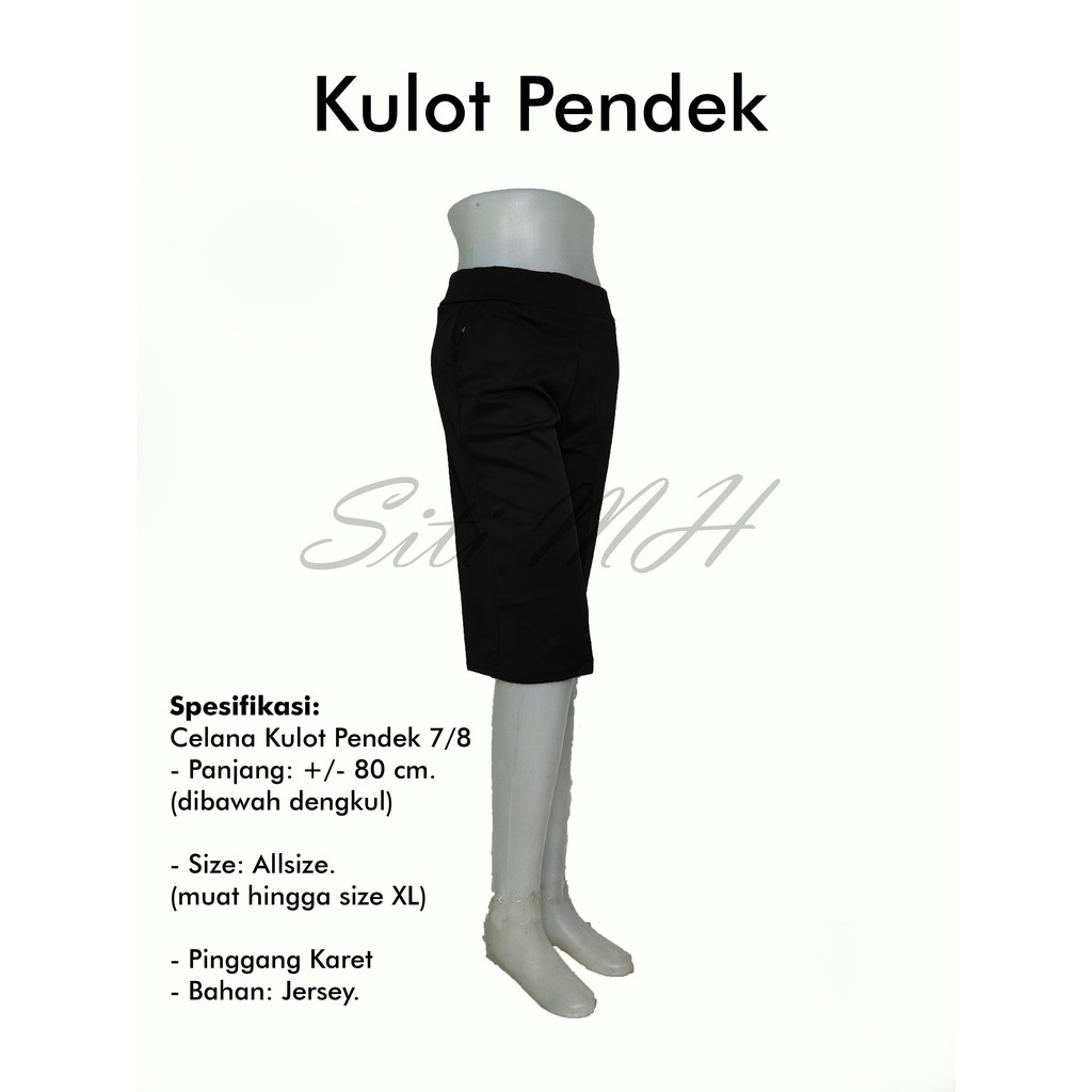 Celana Kulot Wanita Pendek Bahan Jersey