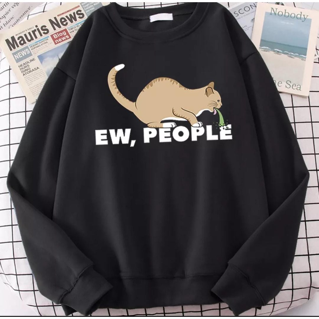 BLACK EDITION CREWNECK SWEATER PECINTA HITAM