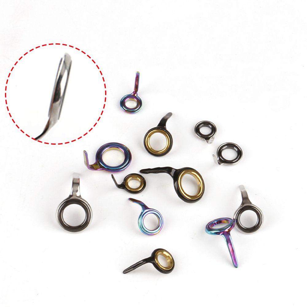 Suyo 9pcs Ring O Bahan Stainless Steel Kualitas Tinggi Untuk Reparasi Joran Pancing