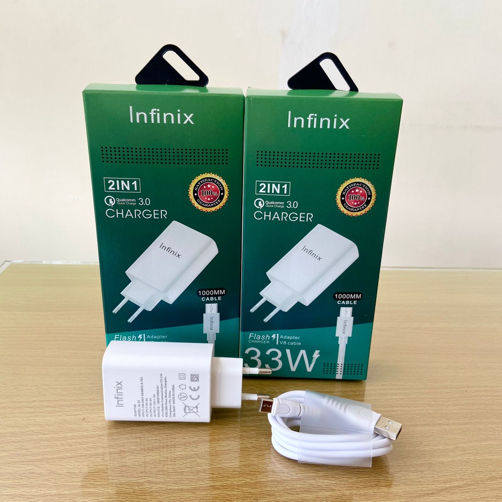 Charger Infinix 33W Micro USB Dan Type C Fast Charging Original