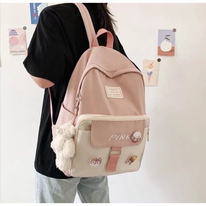 CIO Mahyong Bag Tas Ransel Wanita Korea School Backpack Perempuan Stylish