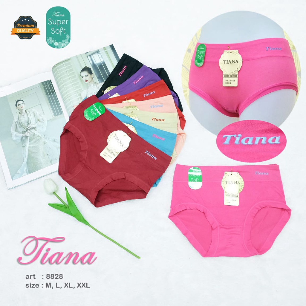 1PCS CD TIANA 8828 CELANA DALAM WANITA POLOS M L XL XXL