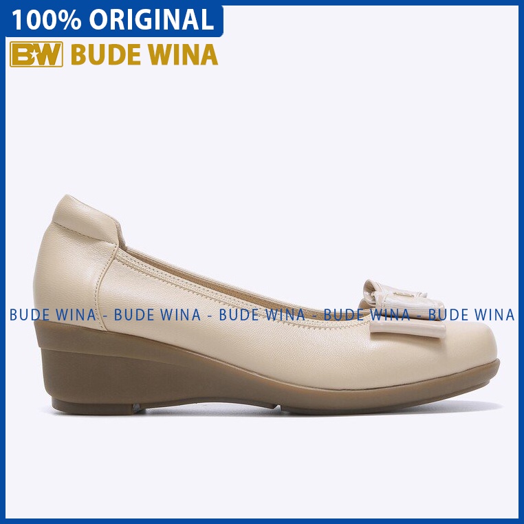 SEPATU EVERBEST WANITA ORIGINAL WEDGES KULIT ASLI BRANDED COKLAT EW17