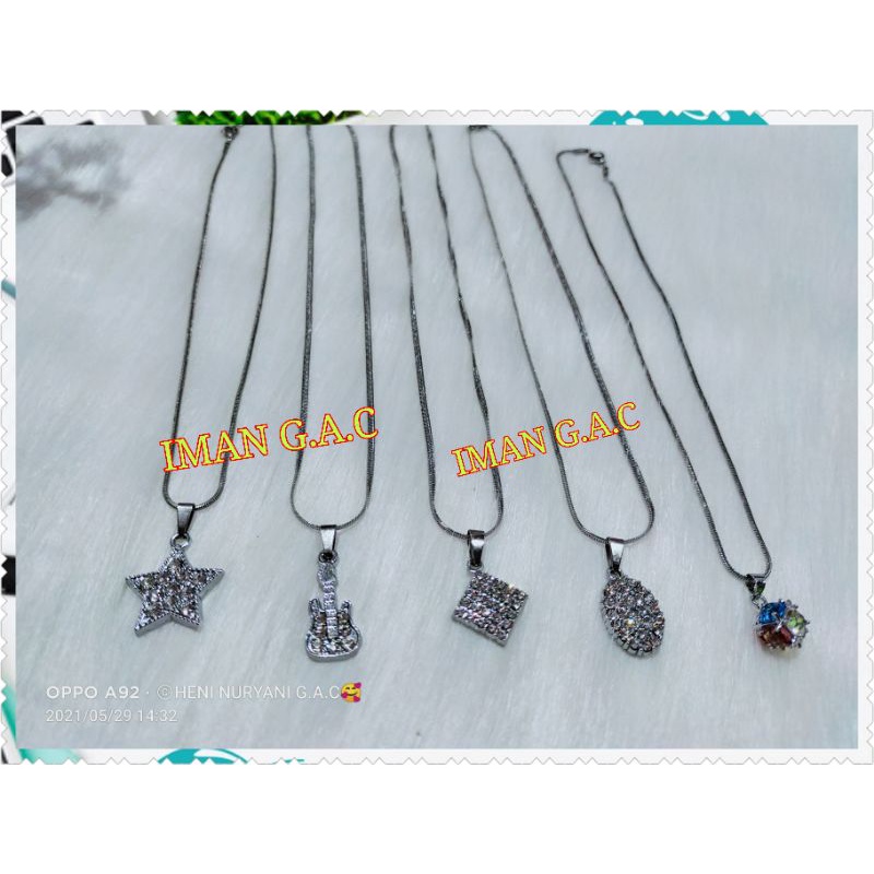 Kalung titanium+liontin cantik/kalung xuping anak dan dewasa.kalung wanita