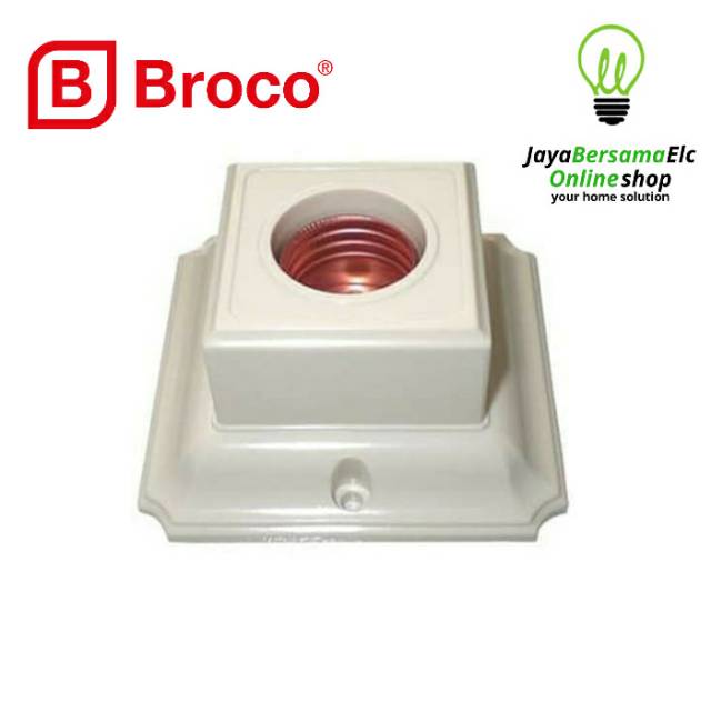 Fitting Plafon Segi Broco / Fitting lampu Broco