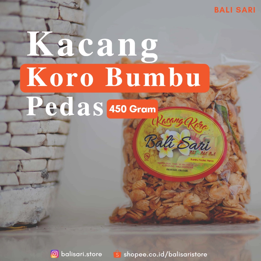 

Kacang koro bumbu pedas manis daun jeruk bali 400gr
