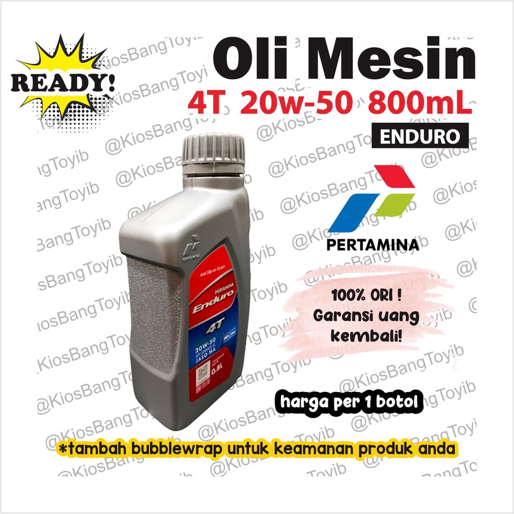 Oli Mesin Motor Pertamina ENDURO 4T 20w 50 (800mL)