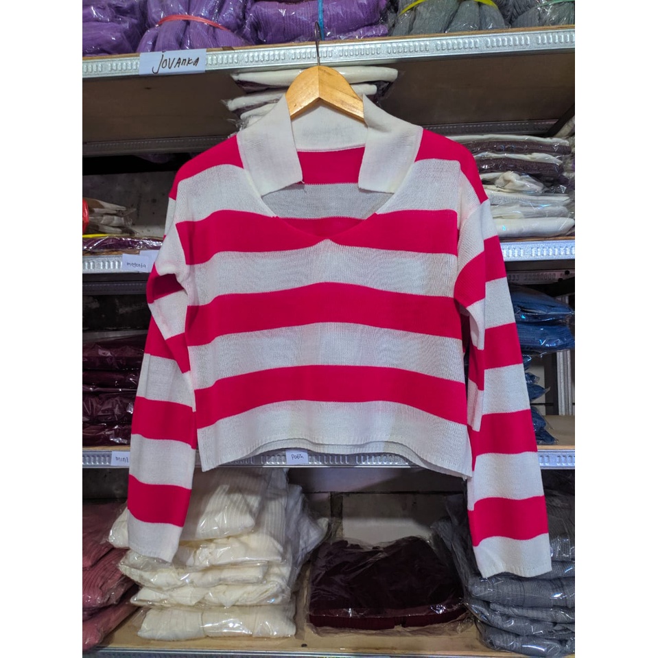 atasan blaster,outer crop,sweater crop blaster-fanta