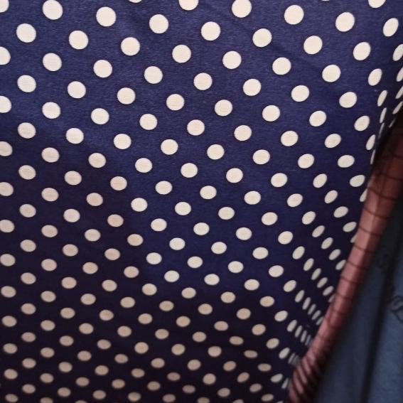 ☛ kain bahan sprei meteran katun star motif polkadot merah ✼