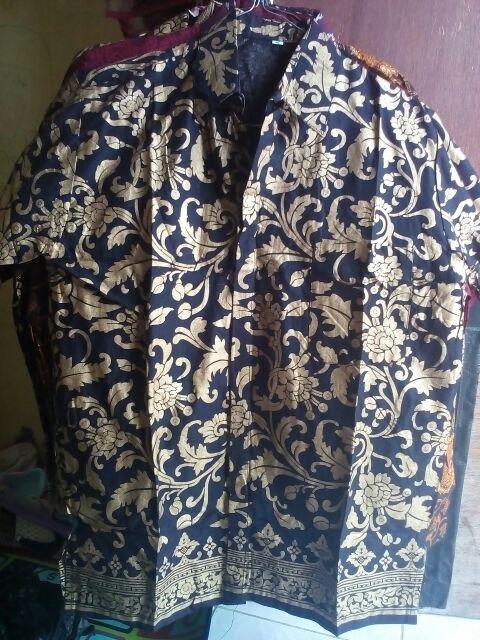 Kemeja Batik Lengan Panjang 021 Distro Batik Hrb026 Hem Batik Murah Seno Sogan Bakung Padi Manggar