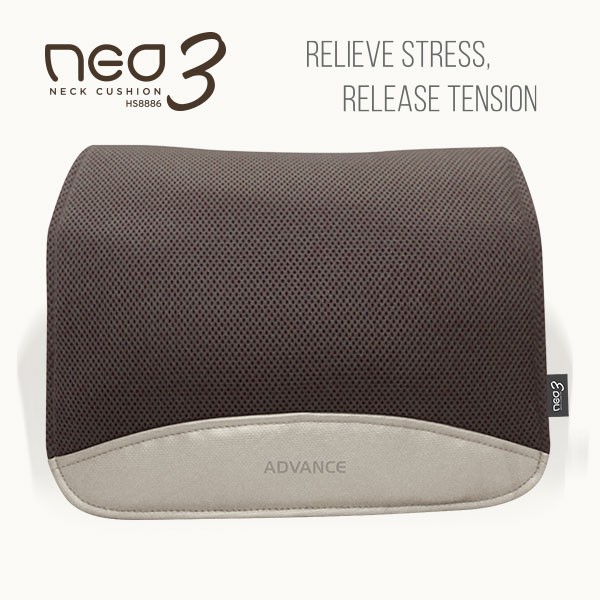 ADVANCE - Neo Neck Cushion 3 (HS8886) Massage Pillow - Bantal Pijat Leher dan Pundak Alat Pemijat Mesin Pijit Pijet Getar Elektrik