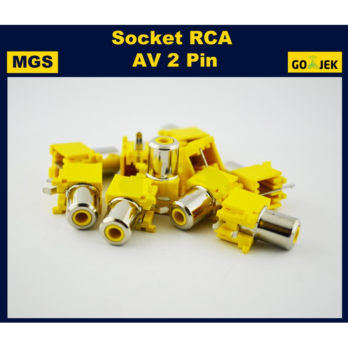 10Pcs Socket RCA AV 2 Pin