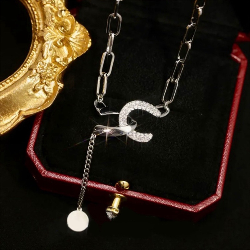 Fancyqube Kalung Rantai Klavikula 925 Sterling Silver Desain Bintang Untuk Wanita