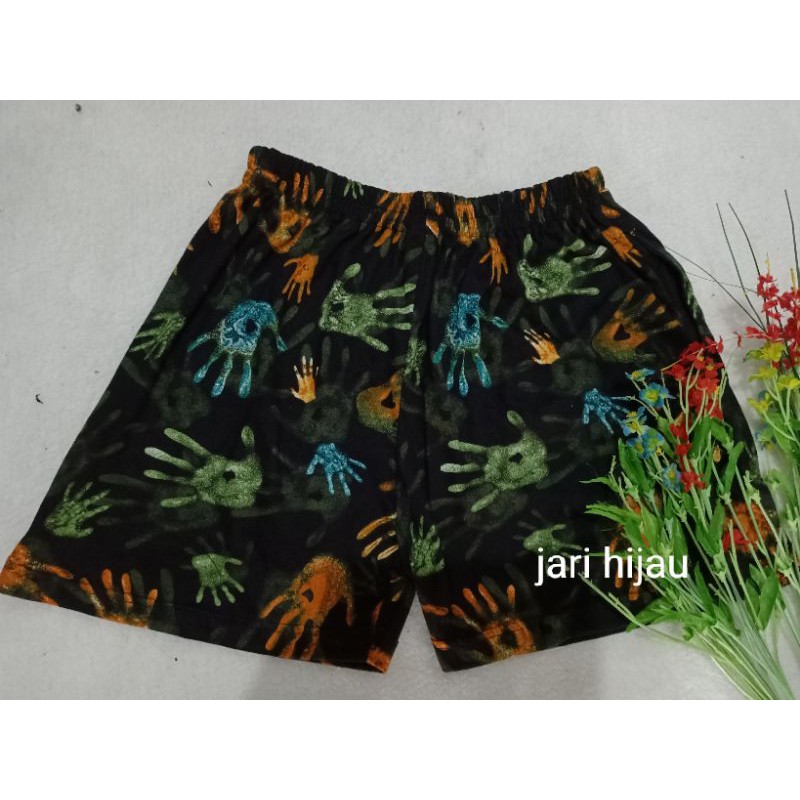 celana pendek boxer pria katun print/celana kolor pria katun print