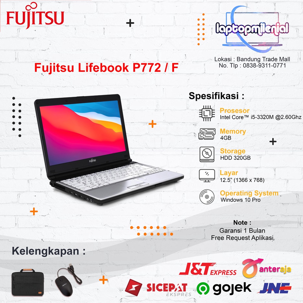 Laptop Murah Original Ultrabook Core i3 / i5 Ram 4GB / 8GB HDD 500GB / SSD 256GB 14