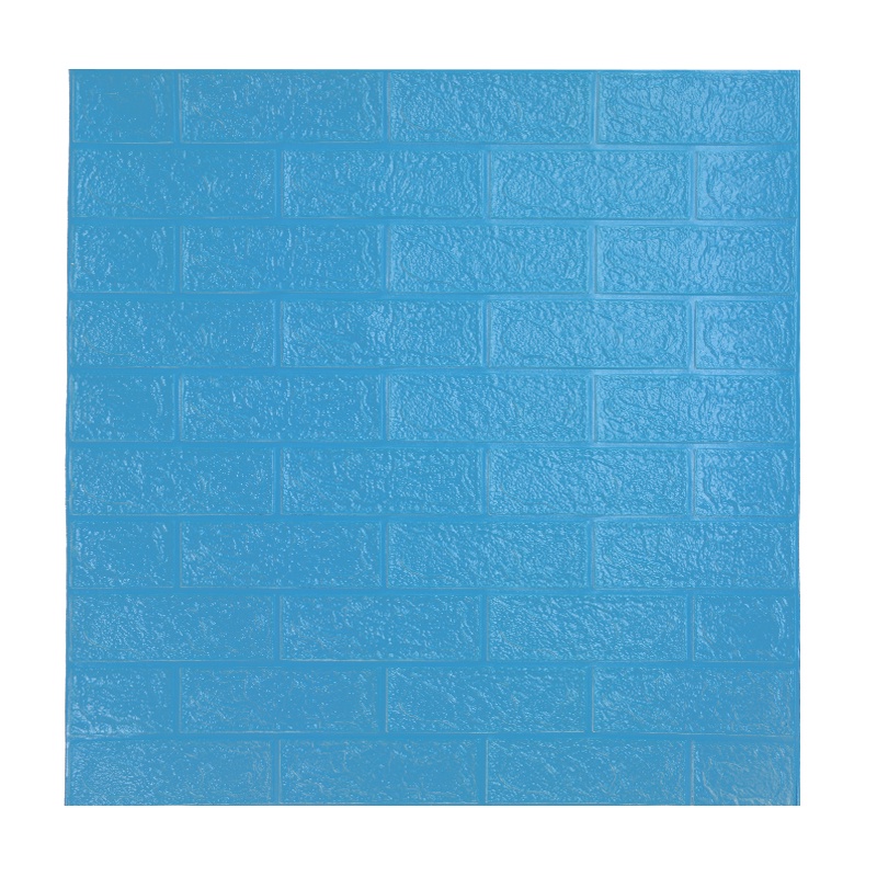 [COD] Wallpaper Dinding Wallpaper 3D Walpaper Foam Motif Batu Bata Good Quality Pabrik 70x77CM Ketebalan Sebenarnya 6MM-BIRU LAUT 70*77CM