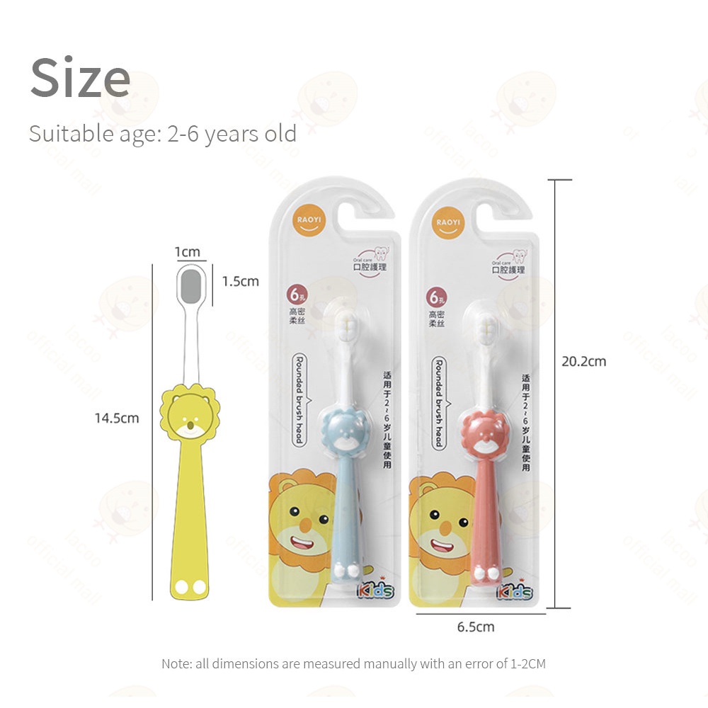 Lacoo Sikat gigi bayi anak motif singa Baby toothbrush