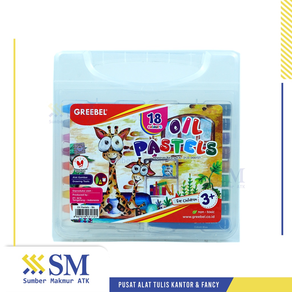 

CRAYON / KRAYON OIL PASTELS GREEBEL 18 WARNA