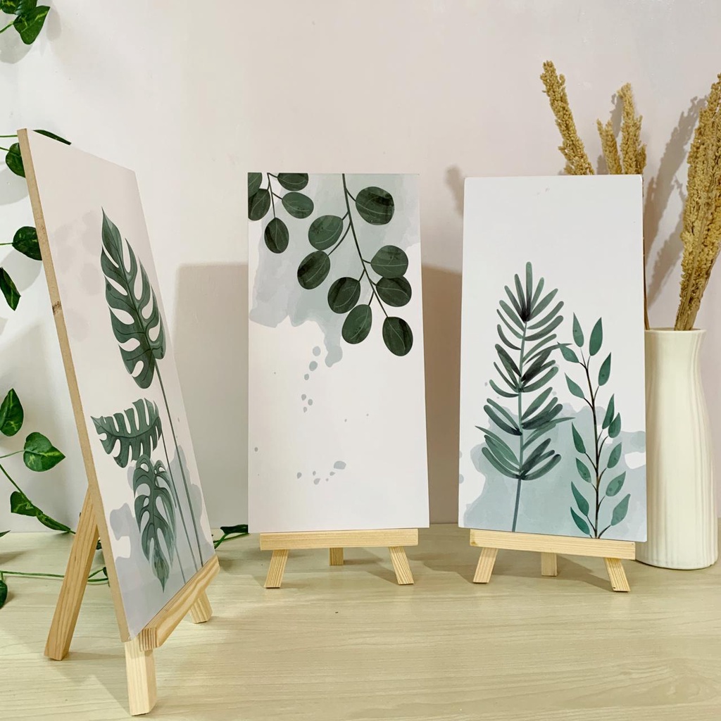 HIASAN DINDING DAUN MONSTERA WALL DECOR PAJANGAN GAMBAR KAYU DAUN MONSTERA MINIMASLIS