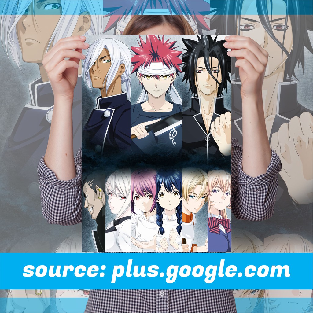 Poster Anime Terlengap size A3 - Shokugeki no Souma S2 Nanatsu no Taizai Noragami Fate Stay Night