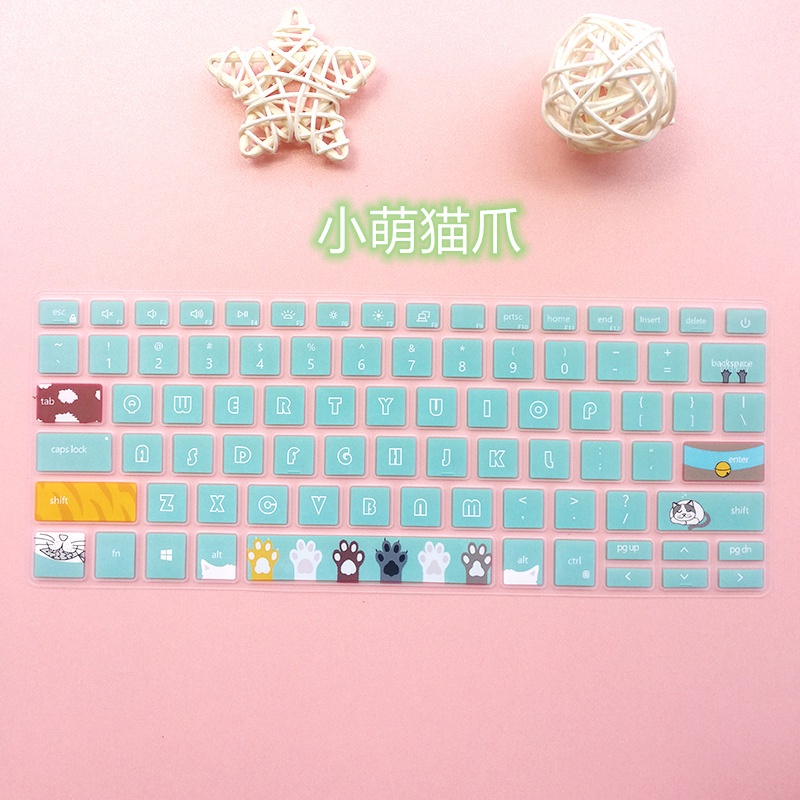 Dell Vostro  3400 14 Inch Notebook Keyboard Film 3405 3401 Computer Protection Film Cute for Inspiron5390，Inspiron5390/5391，5390，Inspiron5490/5493，Inspiron5498,Inspiron5000 FIT 14inch ,Inspiron7391，Inspiron7490, Latitude 3301-Cute cat claw