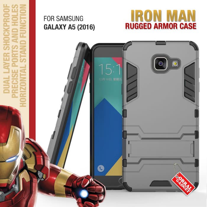 Samsung Galaxy A5 2016 Iron Man Shockproof Armor Hybrid Hard Soft Case