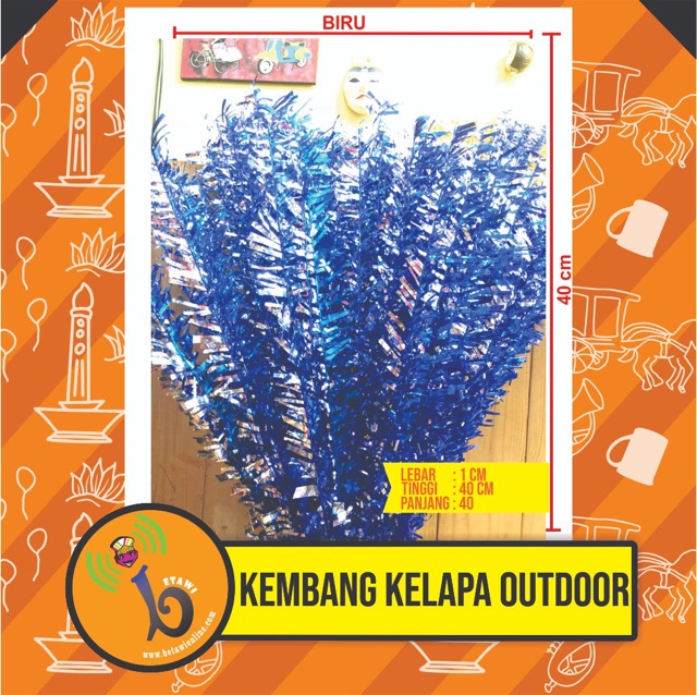 Hiasan Kembang Kelapa Hologram / Kembang kelapa 50 cm