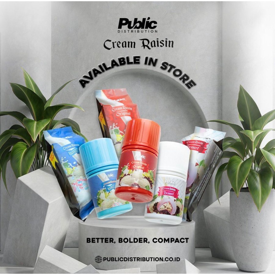 Liquid Cream Raisin Series 60ML by Public Distribution Berpita Cukai