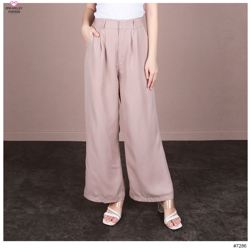 (COD) OH Fashion Rhea Cullote Basic Pants Premium (Stradivarius) #7286