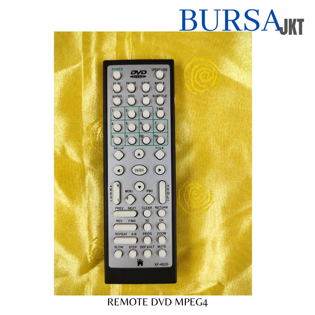 REMOTE DVD CHINA MPEG4 PUTIH PENGGANTI REMOT RUSAK