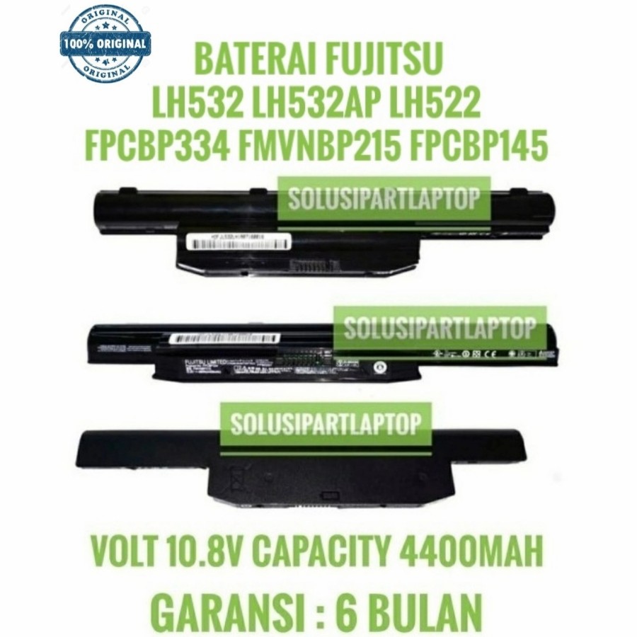 ORIGINAL BATERAI FUJITSU LH532 LH532AP LH522 LH532P FPCBP335  FPCBP334 FPCBP145 FMVNBP215 BLACK