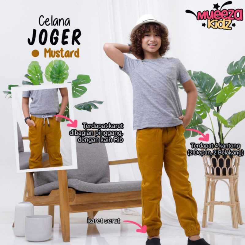 CELANA JOGER UNISEX 5 -16 TAHUN BY MUEEZA KIDS | CELANA JOGER ANAK - REMAJA UNISEX | CELANA PANJANG ANAK PEREMPUAN &amp; LAKI LAKI