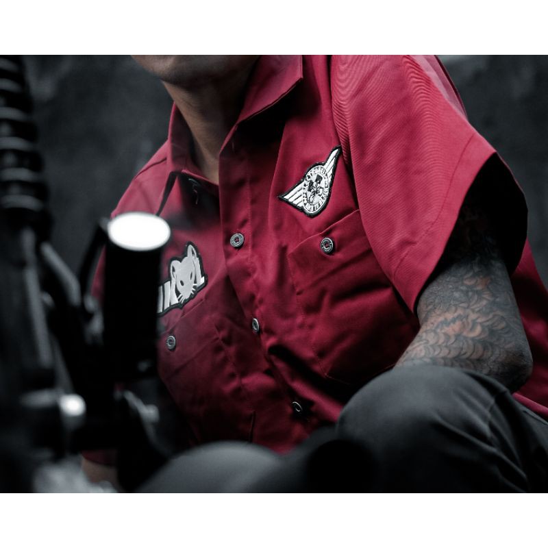 WS ELECTROHELL MSWS BBKL BK / MR KEMEJA LENGAN PENDEK KEREN WORKSHIRT