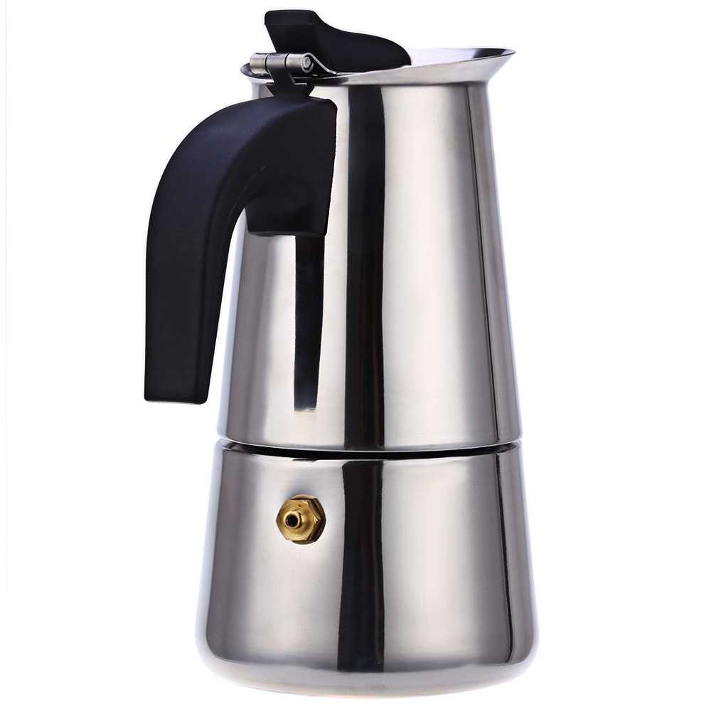 Moka Pot Coffee Maker Mokapot Alat Pembuat Peralatan Teko Kopi Manual Filter Drip 300 ml 6 Cup