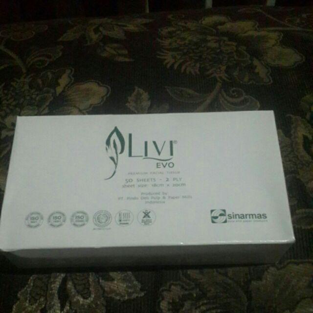 6 Pieces Livi Evo Premium Facial Tissue Box 50 Sheet 2 Ply - Tisu Wajah - Livi