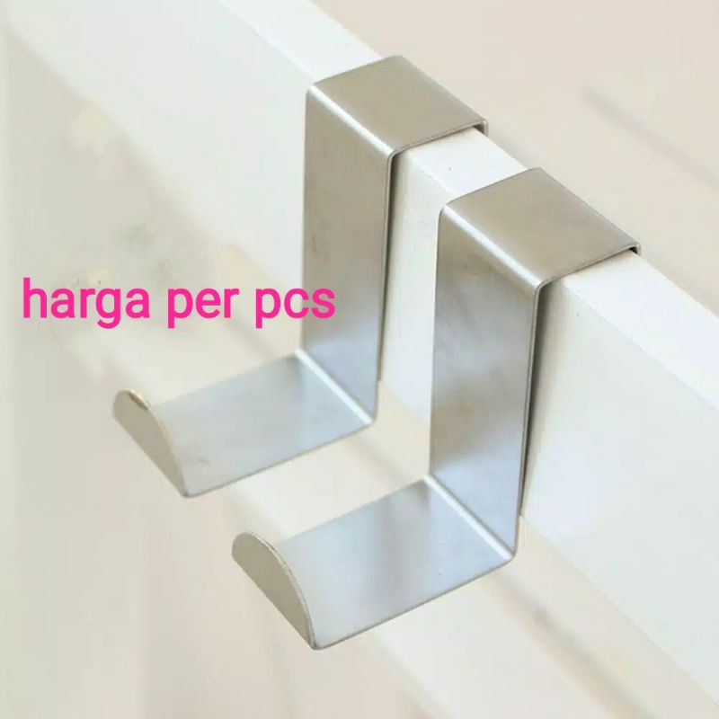 Gantungan Pintu Laci Stainless Steel Gantungan Baju Kuat Anti Patah Hanger Baju Gantungan Pintu