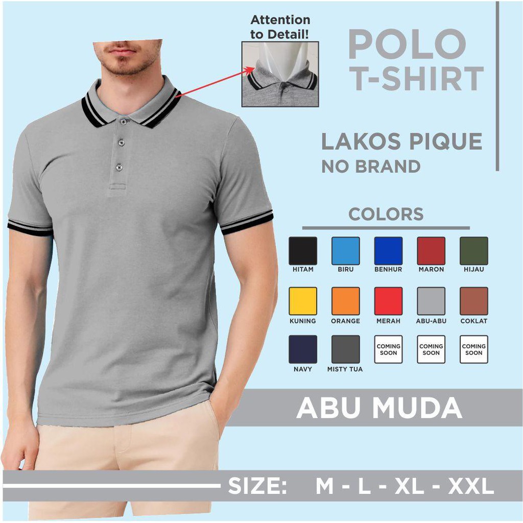 Kaospolos - Kaos kerah pria | polo shirt lengan pendek | atasan baju kaos seragam kerah list