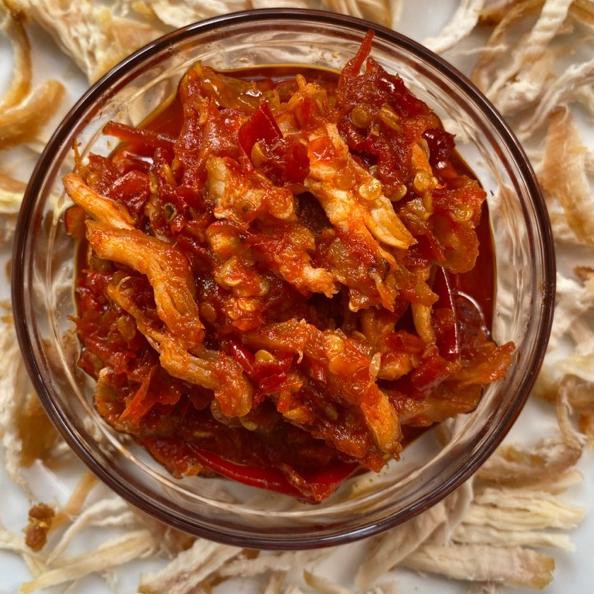 

MODEL TERBARU Ayam suwir Nyonya sambel 170 gr / sambel enak / sambel pedes / sambel rumahan