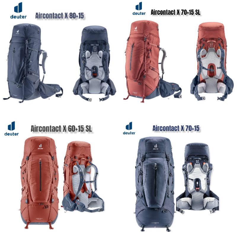 TENDAKI •Tas Deuter Aircontact X 60+15 | 70+15 | 80+15 •Tas Carrier