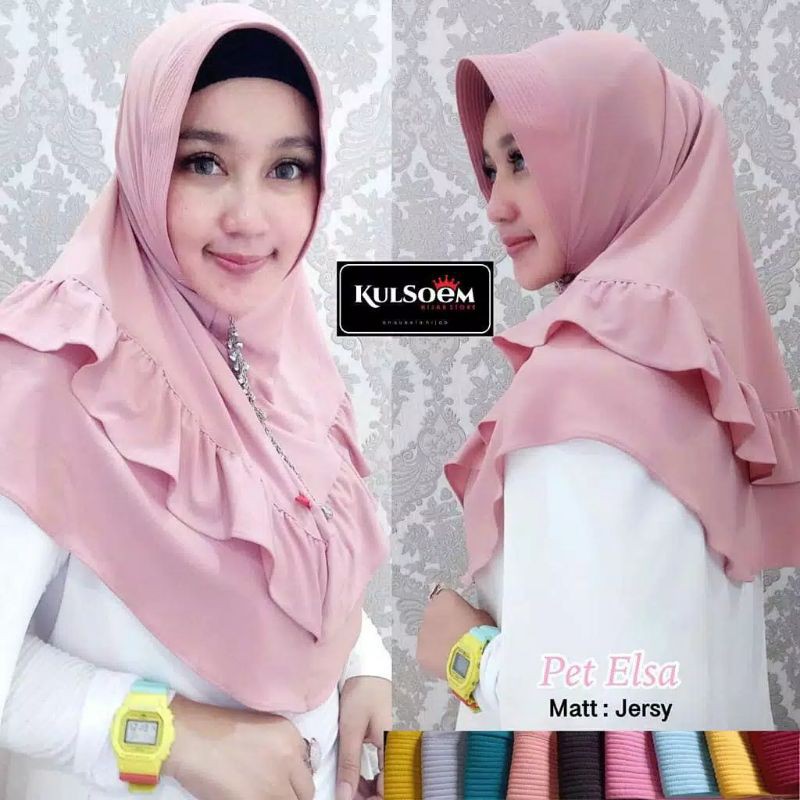 ORI KULSOEM ANQUEELA KHIMAR INSTANT REMPEL PET ELSA ORIGINAL ANQUEELA HIJAB KERUDUNG BERGO ANQUELA P